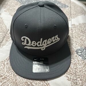 Men's Los Angeles Dodgers Nike Gray Performance True Fitted Hat